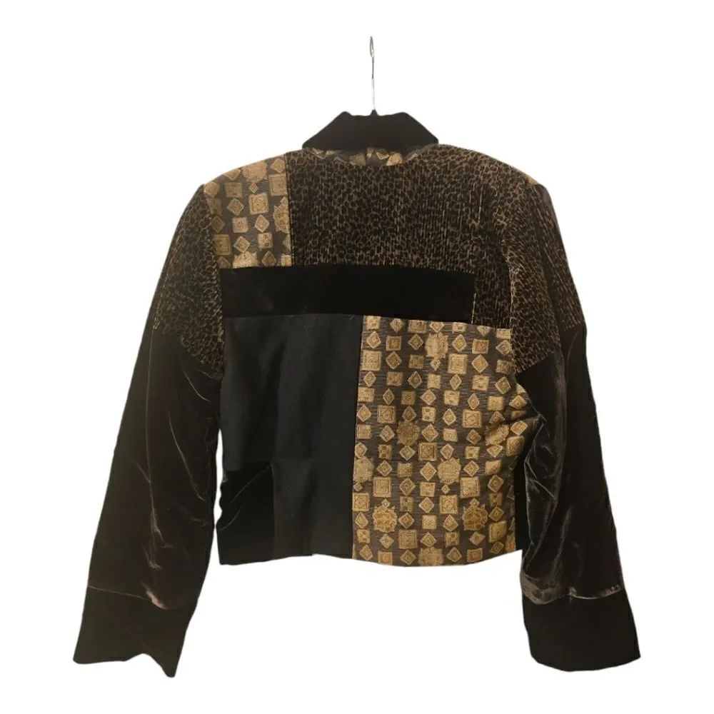 CONCINNO Mixed Print Velvet Blazer - Size Large‎ - Picture 2 of 10